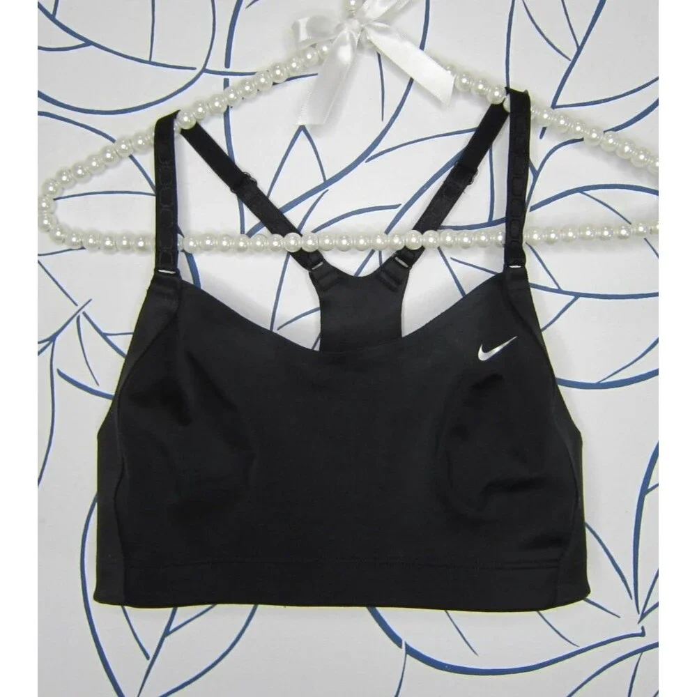 Nike Alpha Dri-Fit High Support Sports Bra Black Size 34C Yoga Run